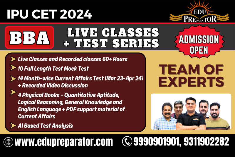 IPU CET 2024 BBA Live Classes + Test Series