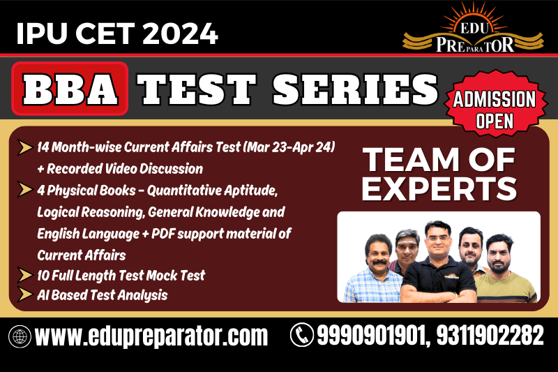 IPU CET 2024 BBA Test Series EDUPREPARATOR