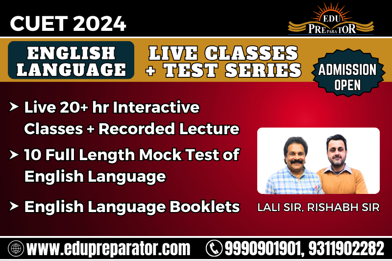CUET 2024 - English Language (Section I) Live Classes + Test Series