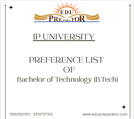 Preference List of B.Tech