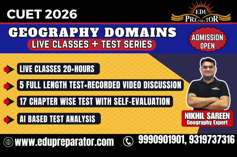 CUET 2026 - Geography Domains Live Classes + Test Series