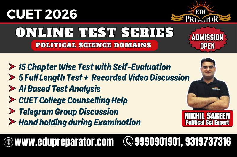 CUET 2026 - Political Science Domains Test Series