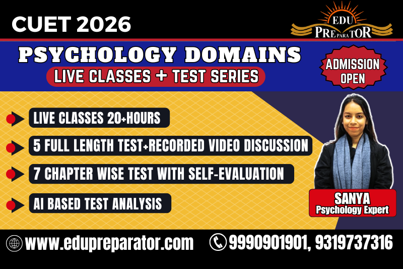 CUET 2026 - Psychology Domains Live Classes + Test Series
