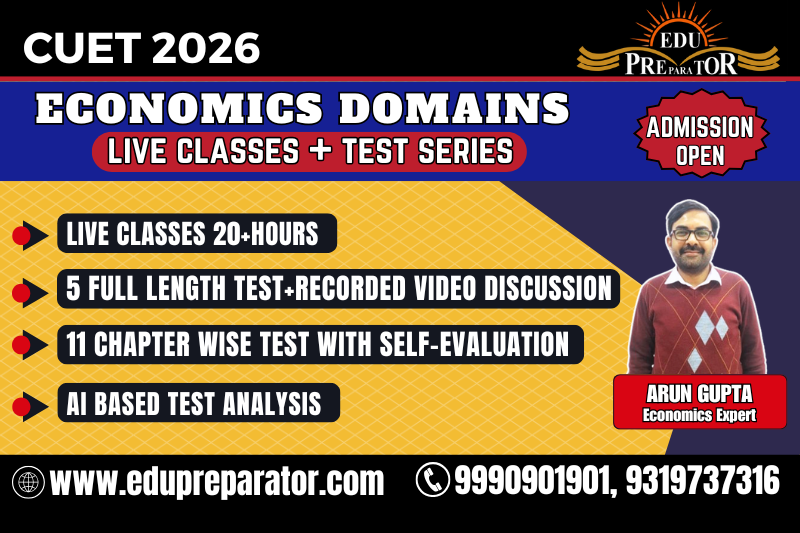 CUET 2026- Economic Domains Live Classes + Test Series
