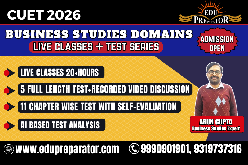 CUET 2026 - Business Studies Domains Live Classes + Test Series