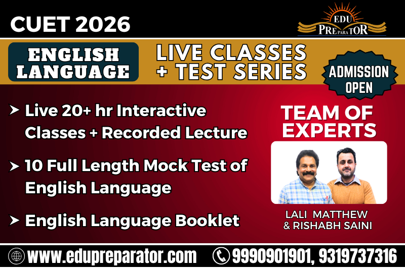 CUET 2026 - English Language (Section I) Live Classes + Test Series
